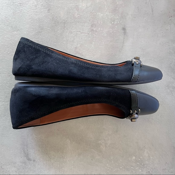 Coach Leila Ballet Black Suede Flats size 7 - Picture 4 of 13